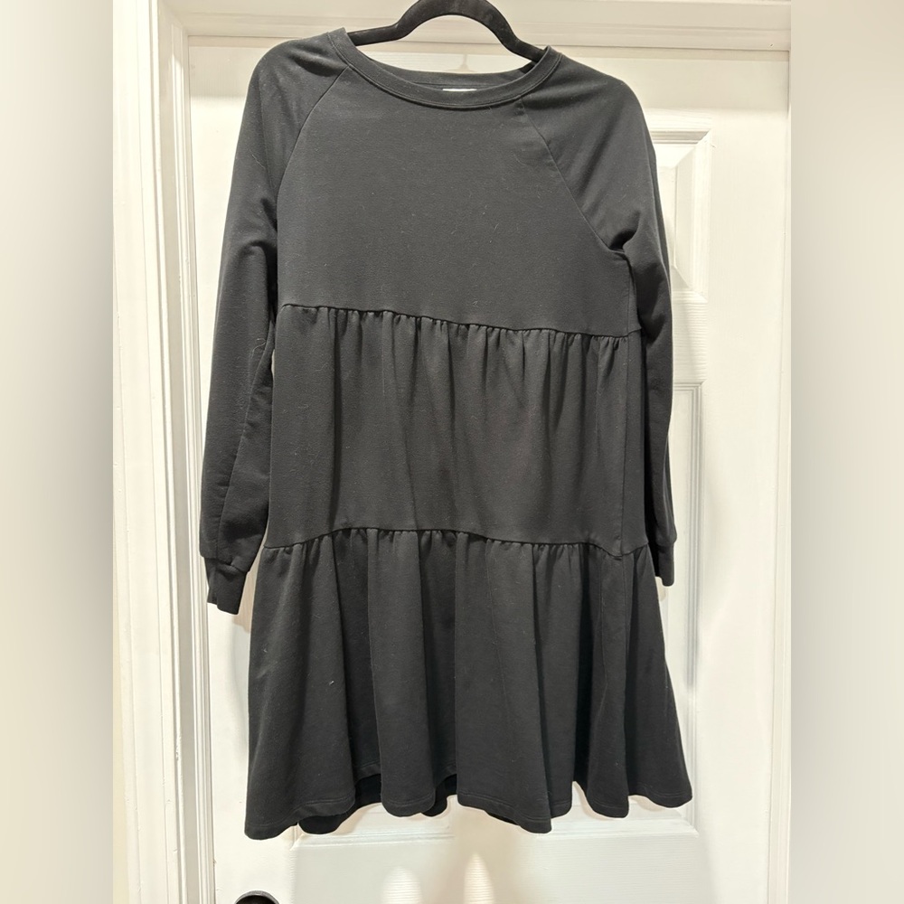 NWOT JCrew Tiered Sweatshirt Long Sleeve Dress
